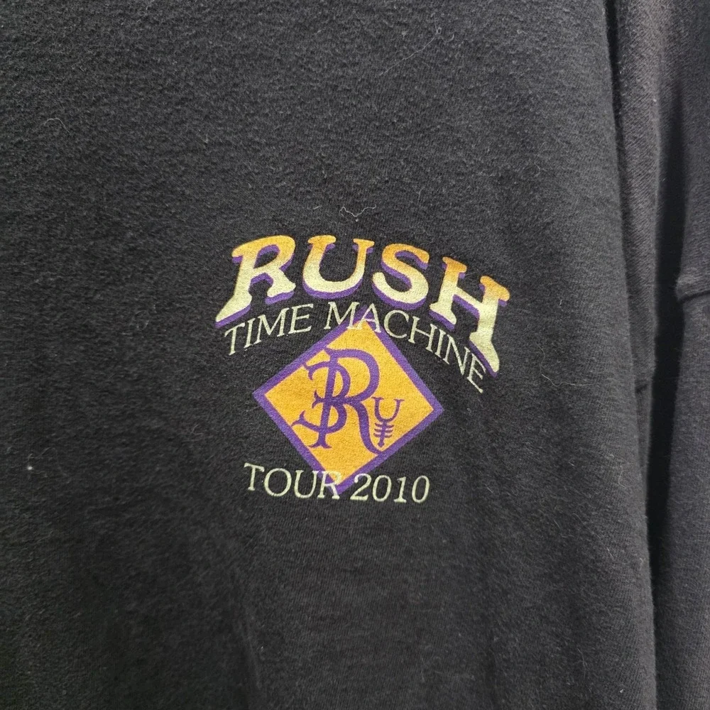 Rush Time Machine Tour 2010 Shirt XXL Long Sleeve MO Knits Rock Band Concert Tee